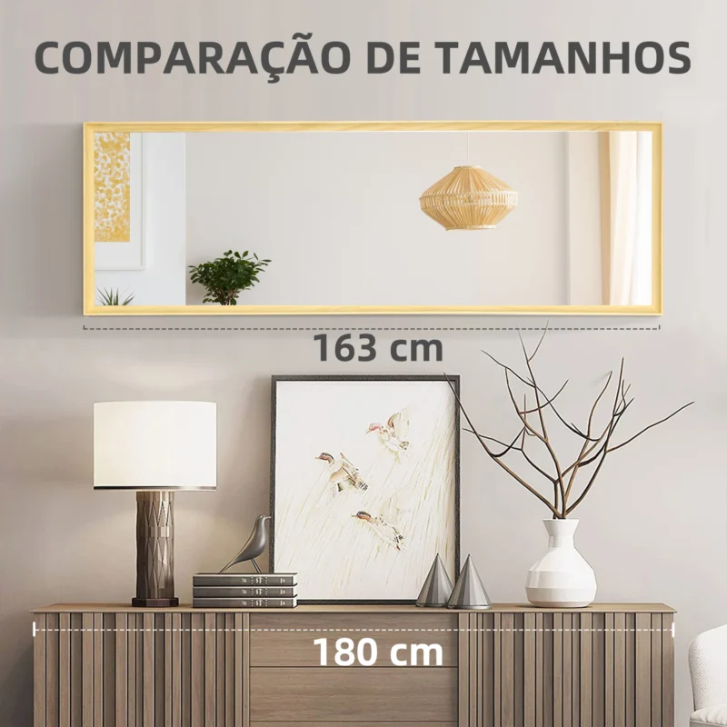 Espelho de Parede Moderno em Madeira