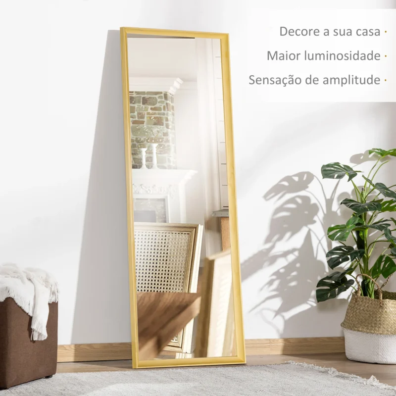 Espelho de Parede Moderno em Madeira