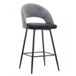 Banco Bar Cleo Houndstooth com Preto